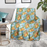 Vintage Hawaii Mango Blanket Blue Hawaiian Palaka LT05 - Polynesian Pride