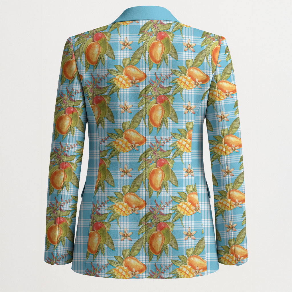 Vintage Hawaii Mango Blazer Blue Hawaiian Palaka LT05 - Polynesian Pride