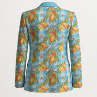Vintage Hawaii Mango Blazer Blue Hawaiian Palaka LT05 - Polynesian Pride