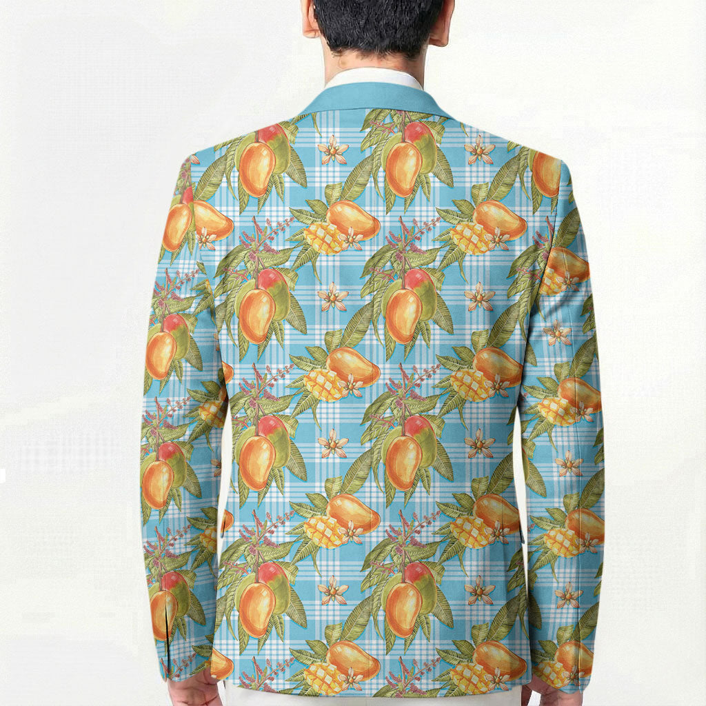 Vintage Hawaii Mango Blazer Blue Hawaiian Palaka LT05 - Polynesian Pride