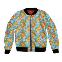 Vintage Hawaii Mango Bomber Jacket Blue Hawaiian Palaka LT05 Unisex Blue - Polynesian Pride