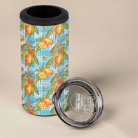 Vintage Hawaii Mango 4 in 1 Can Cooler Tumbler Blue Hawaiian Palaka LT05 - Polynesian Pride