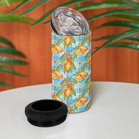 Vintage Hawaii Mango 4 in 1 Can Cooler Tumbler Blue Hawaiian Palaka LT05 - Polynesian Pride