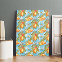 Vintage Hawaii Mango Canvas Wall Art Blue Hawaiian Palaka LT05 - Polynesian Pride