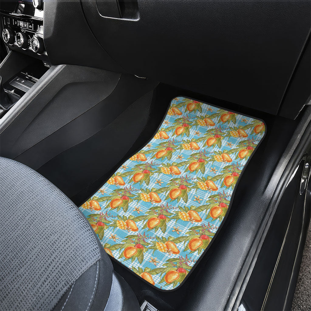 Vintage Hawaii Mango Car Mats Blue Hawaiian Palaka LT05 - Polynesian Pride