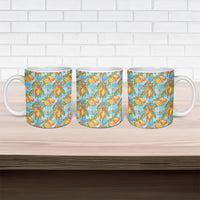 Vintage Hawaii Mango Ceramic Mug Blue Hawaiian Palaka LT05 - Polynesian Pride