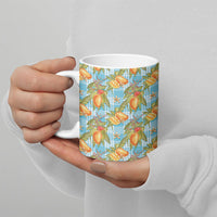 Vintage Hawaii Mango Ceramic Mug Blue Hawaiian Palaka LT05 - Polynesian Pride