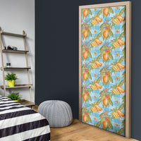 Vintage Hawaii Mango Door Cover Blue Hawaiian Palaka LT05 - Polynesian Pride