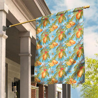 Vintage Hawaii Mango Garden Flag Blue Hawaiian Palaka LT05 House Flag Blue - Polynesian Pride