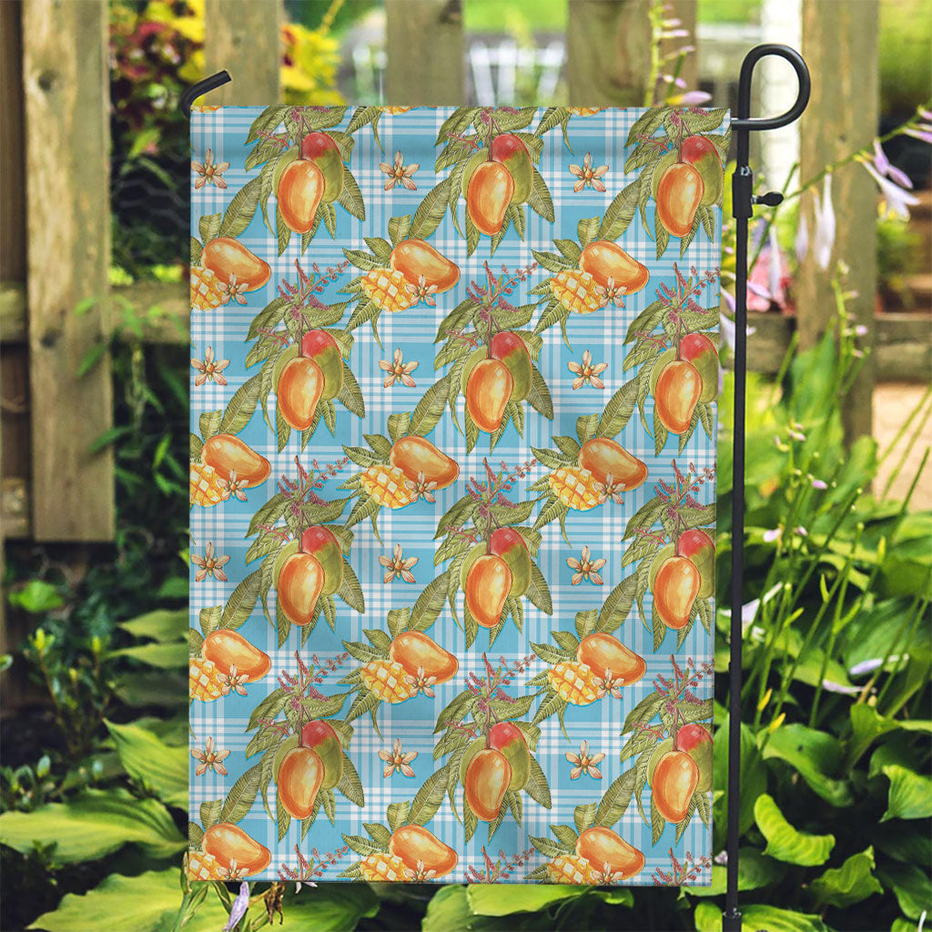 Vintage Hawaii Mango Garden Flag Blue Hawaiian Palaka LT05 Garden Flag Blue - Polynesian Pride