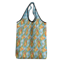 Vintage Hawaii Mango Grocery Bag Blue Hawaiian Palaka LT05 - Polynesian Pride