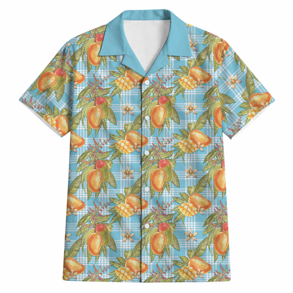 Vintage Hawaii Mango Hawaiian Shirt Blue Hawaiian Palaka LT05 Blue - Polynesian Pride