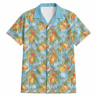 Vintage Hawaii Mango Hawaiian Shirt Blue Hawaiian Palaka LT05 Blue - Polynesian Pride