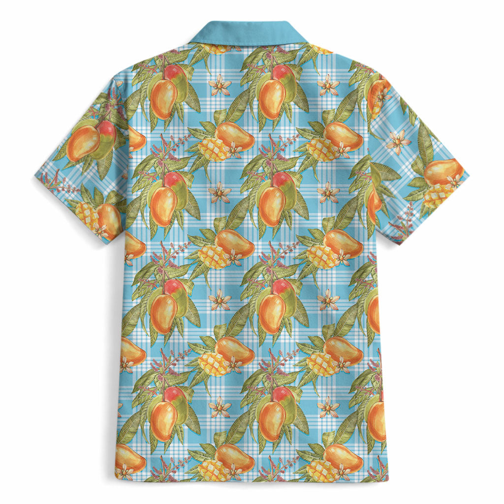 Vintage Hawaii Mango Hawaiian Shirt Blue Hawaiian Palaka LT05 - Polynesian Pride