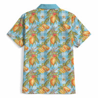 Vintage Hawaii Mango Hawaiian Shirt Blue Hawaiian Palaka LT05 - Polynesian Pride