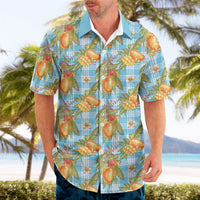 Vintage Hawaii Mango Hawaiian Shirt Blue Hawaiian Palaka LT05 - Polynesian Pride