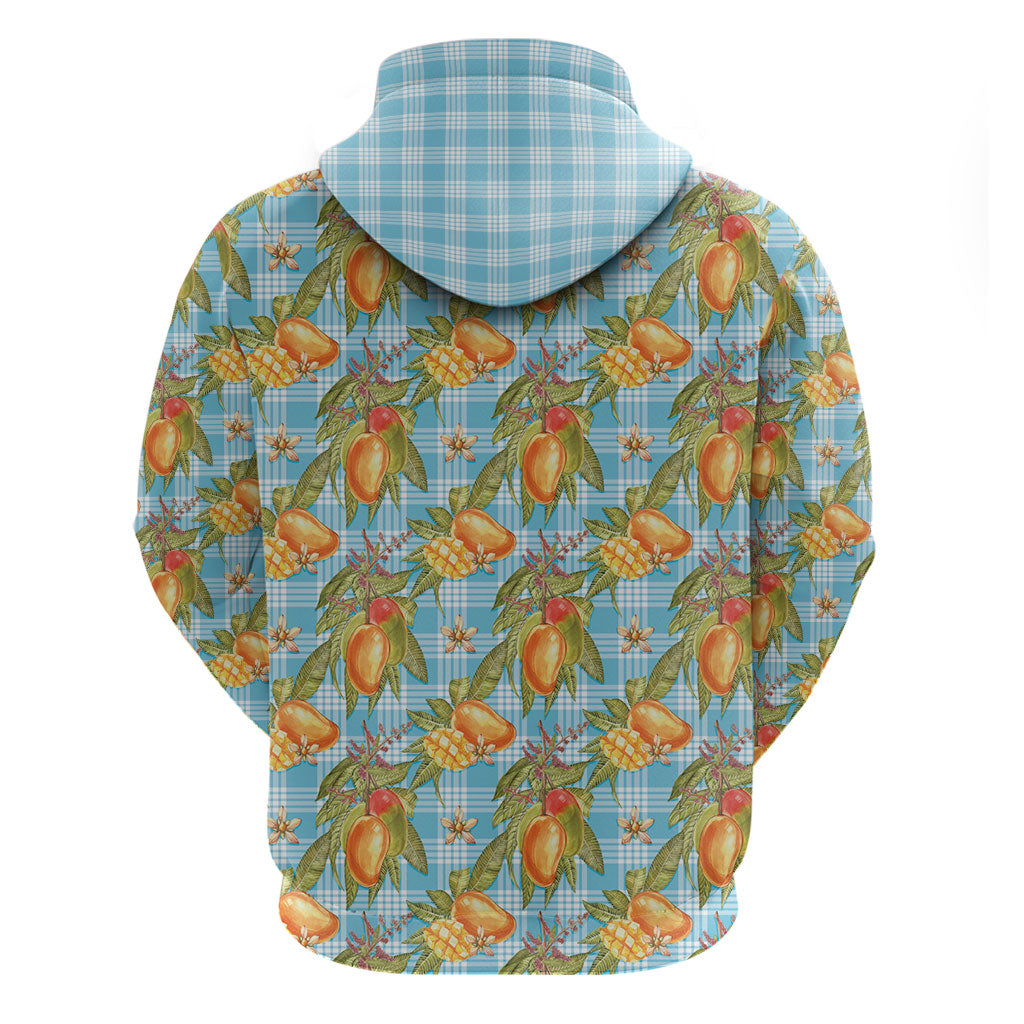 Vintage Hawaii Mango Hoodie Blue Hawaiian Palaka LT05 - Polynesian Pride