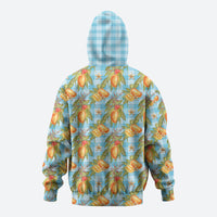 Vintage Hawaii Mango Hoodie Blue Hawaiian Palaka LT05 - Polynesian Pride