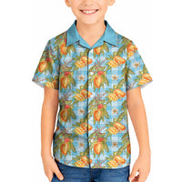 Vintage Hawaii Mango Kid Hawaiian Shirt Blue Hawaiian Palaka LT05 Kid Blue - Polynesian Pride