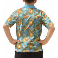 Vintage Hawaii Mango Kid Hawaiian Shirt Blue Hawaiian Palaka LT05 - Polynesian Pride