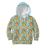 Vintage Hawaii Mango Kid Hoodie Blue Hawaiian Palaka LT05 Hoodie Blue - Polynesian Pride