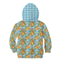 Vintage Hawaii Mango Kid Hoodie Blue Hawaiian Palaka LT05 - Polynesian Pride