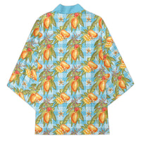 Vintage Hawaii Mango Kimono Blue Hawaiian Palaka LT05 - Polynesian Pride