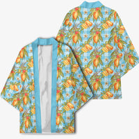 Vintage Hawaii Mango Kimono Blue Hawaiian Palaka LT05 - Polynesian Pride