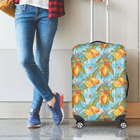 Vintage Hawaii Mango Luggage Cover Blue Hawaiian Palaka LT05 - Polynesian Pride