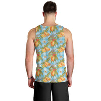 Vintage Hawaii Mango Men Tank Top Blue Hawaiian Palaka LT05 - Polynesian Pride