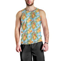 Vintage Hawaii Mango Men Tank Top Blue Hawaiian Palaka LT05 - Polynesian Pride