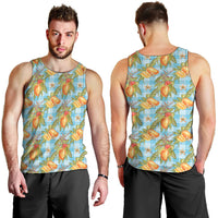 Vintage Hawaii Mango Men Tank Top Blue Hawaiian Palaka LT05 - Polynesian Pride