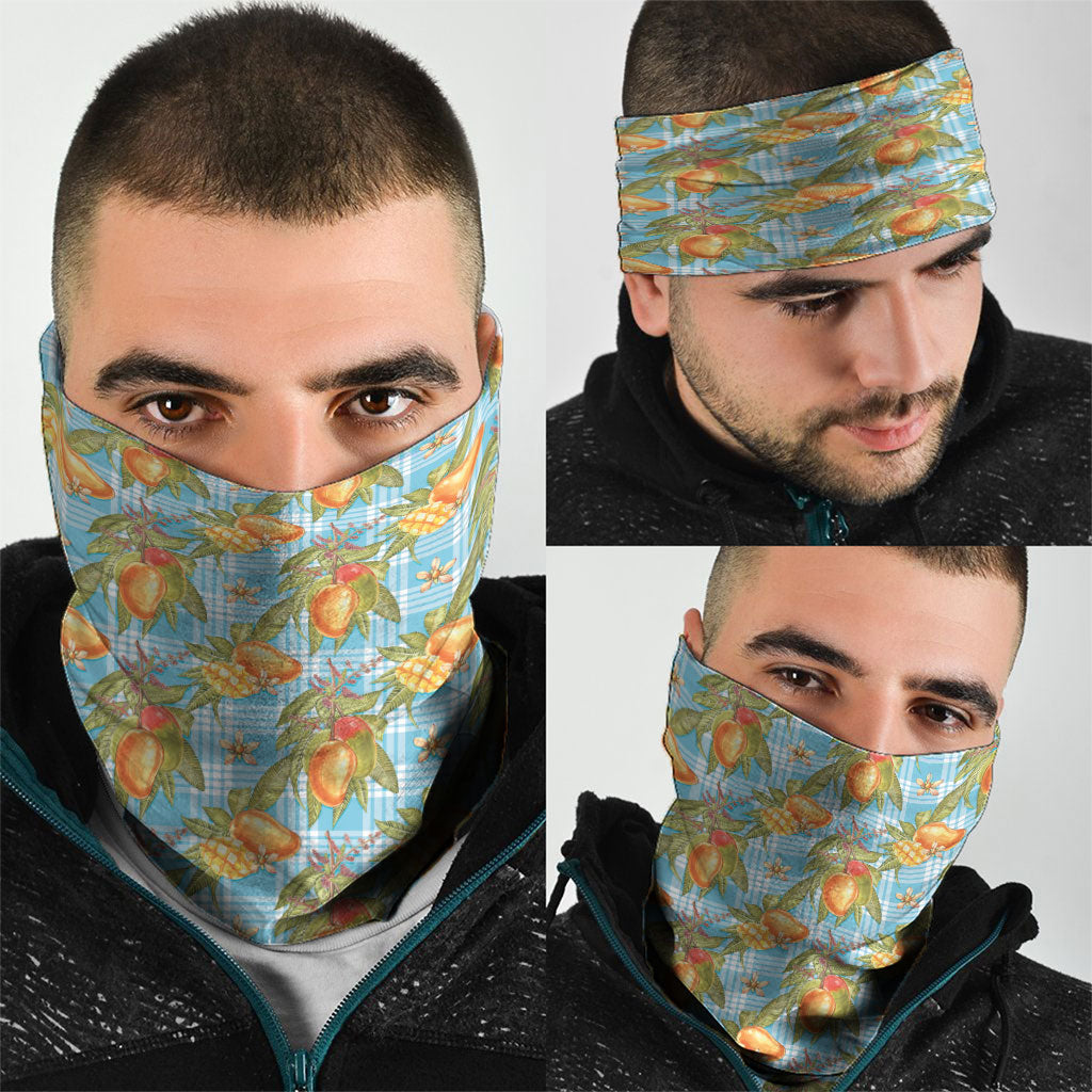 Vintage Hawaii Mango Neck Gaiter Blue Hawaiian Palaka LT05 - Polynesian Pride