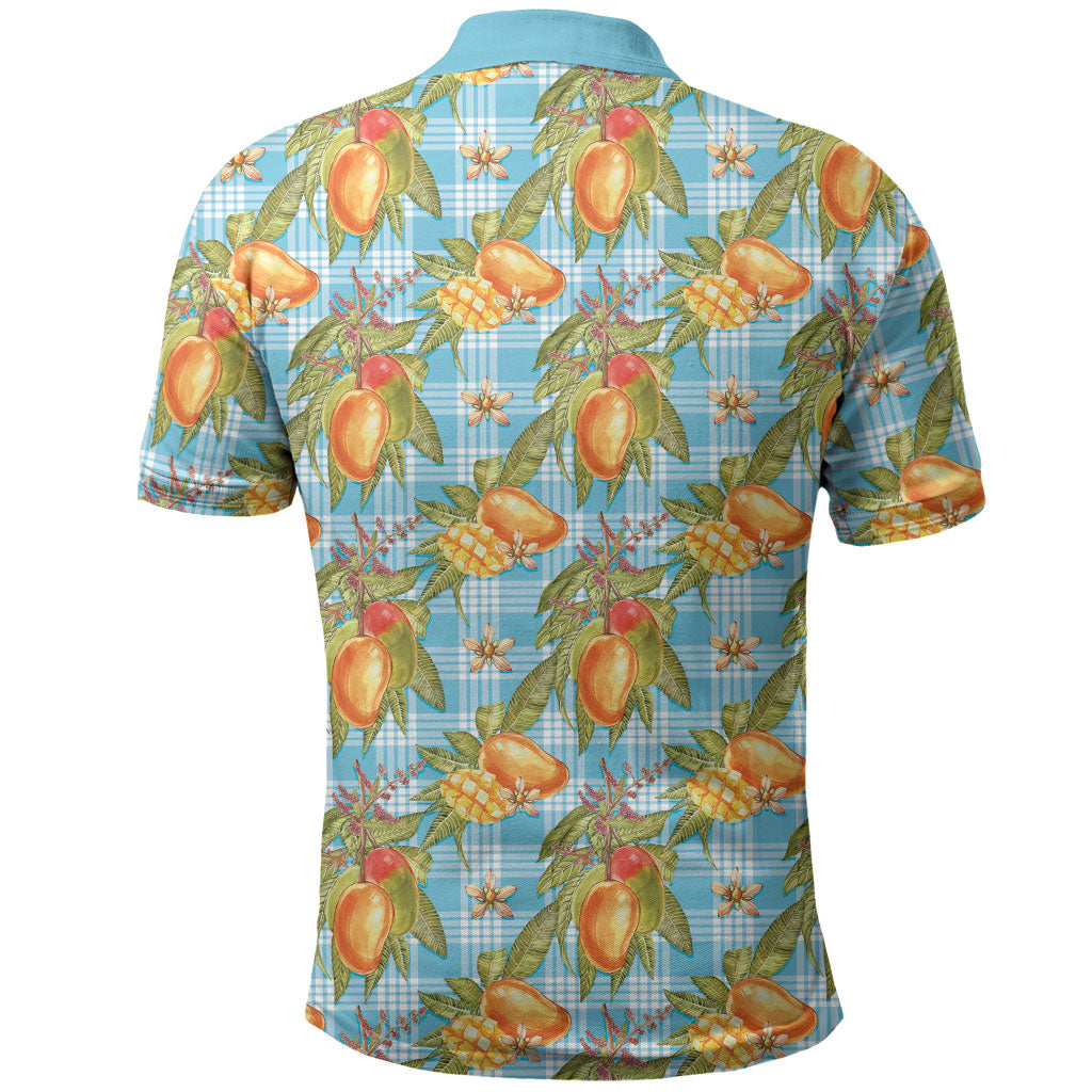 Vintage Hawaii Mango Polo Shirt Blue Hawaiian Palaka LT05 - Polynesian Pride