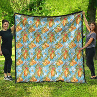 Vintage Hawaii Mango Quilt Blue Hawaiian Palaka LT05 - Polynesian Pride