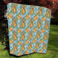Vintage Hawaii Mango Quilt Blue Hawaiian Palaka LT05 - Polynesian Pride