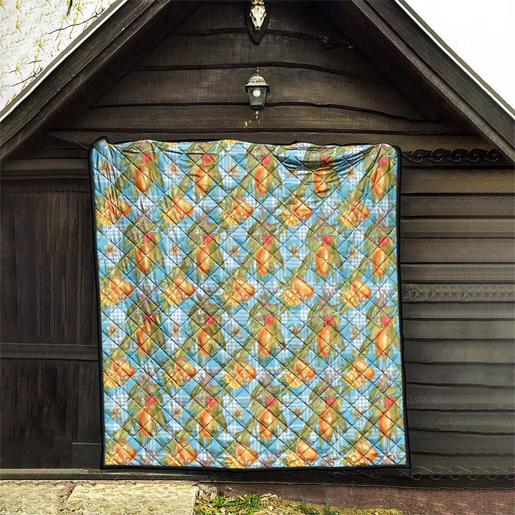 Vintage Hawaii Mango Quilt Blue Hawaiian Palaka LT05 - Polynesian Pride