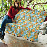 Vintage Hawaii Mango Quilt Blue Hawaiian Palaka LT05 - Polynesian Pride