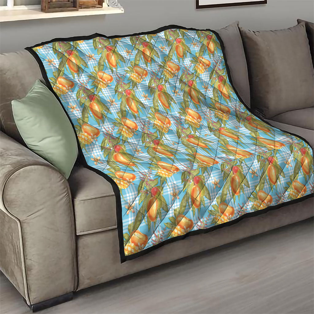 Vintage Hawaii Mango Quilt Blue Hawaiian Palaka LT05 - Polynesian Pride