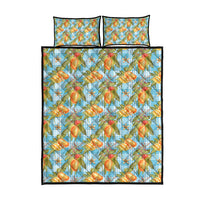 Vintage Hawaii Mango Quilt Bed Set Blue Hawaiian Palaka LT05 - Polynesian Pride