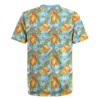 Vintage Hawaii Mango Rugby Jersey Blue Hawaiian Palaka LT05 - Polynesian Pride