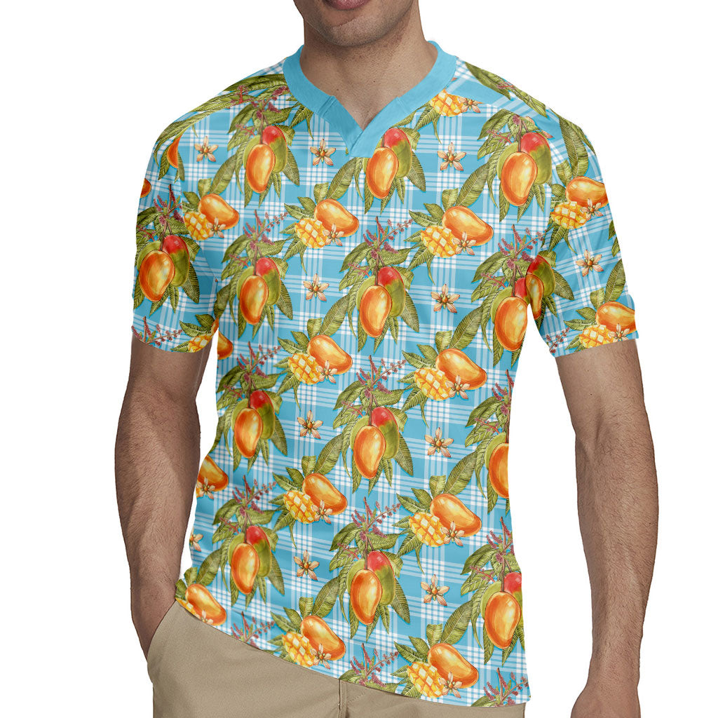 Vintage Hawaii Mango Rugby Jersey Blue Hawaiian Palaka LT05 - Polynesian Pride