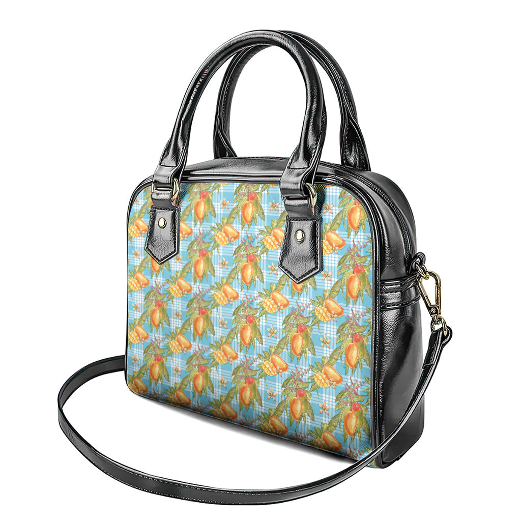 Vintage Hawaii Mango Shoulder Handbag Blue Hawaiian Palaka LT05 - Polynesian Pride
