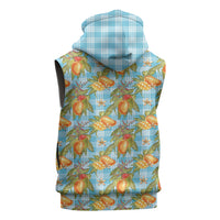 Vintage Hawaii Mango Sleeveless Hoodie Blue Hawaiian Palaka LT05 - Polynesian Pride