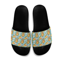 Vintage Hawaii Mango Slide Sandals Blue Hawaiian Palaka LT05 Blue - Polynesian Pride