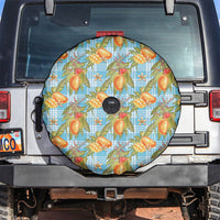 Vintage Hawaii Mango Spare Tire Cover Blue Hawaiian Palaka LT05 Blue - Polynesian Pride