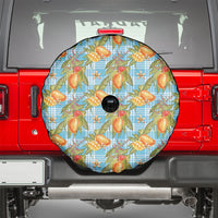 Vintage Hawaii Mango Spare Tire Cover Blue Hawaiian Palaka LT05 - Polynesian Pride