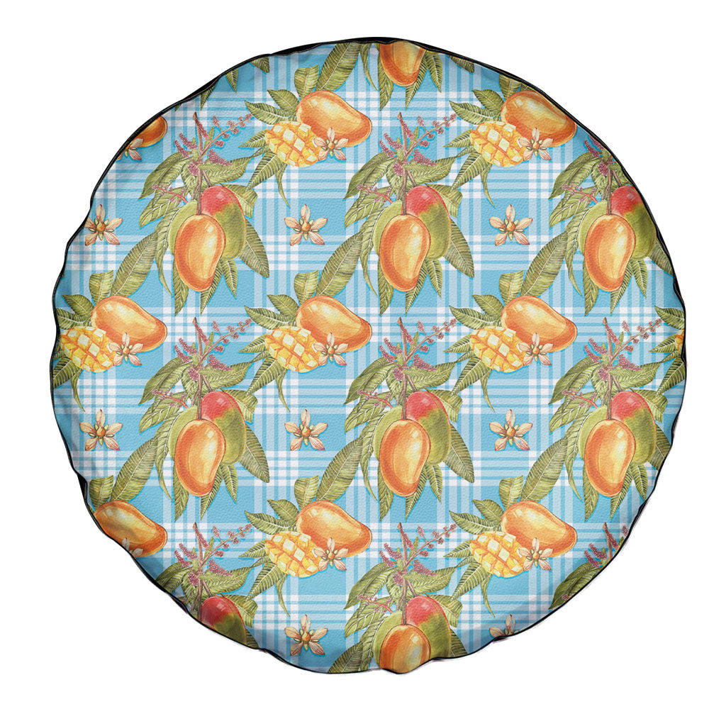 Vintage Hawaii Mango Spare Tire Cover Blue Hawaiian Palaka LT05 - Polynesian Pride