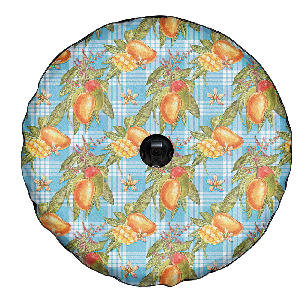 Vintage Hawaii Mango Spare Tire Cover Blue Hawaiian Palaka LT05 - Polynesian Pride