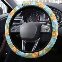 Vintage Hawaii Mango Steering Wheel Cover Blue Hawaiian Palaka LT05 - Polynesian Pride